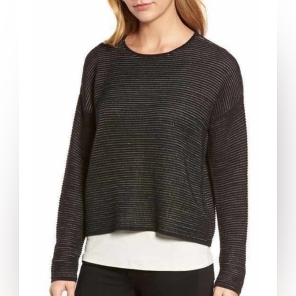 EILEEN FISHER SILK BLEND SWEATER, SIZE L.